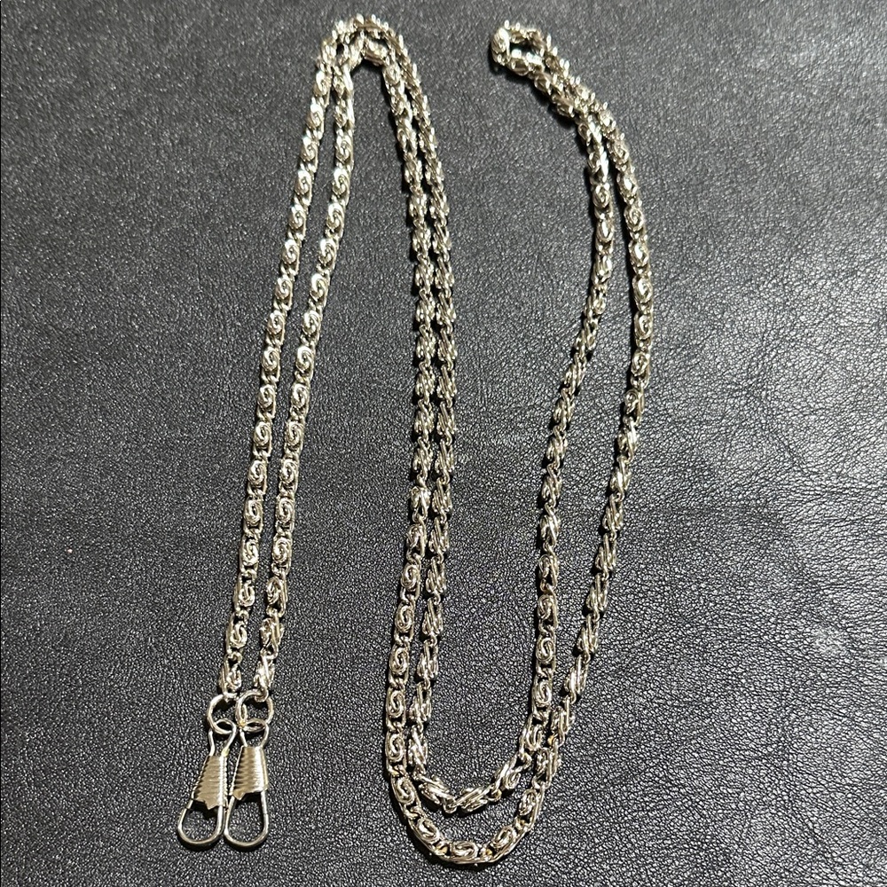 Crossbody Bag Snail Link Chain Vintage Silver-Tone